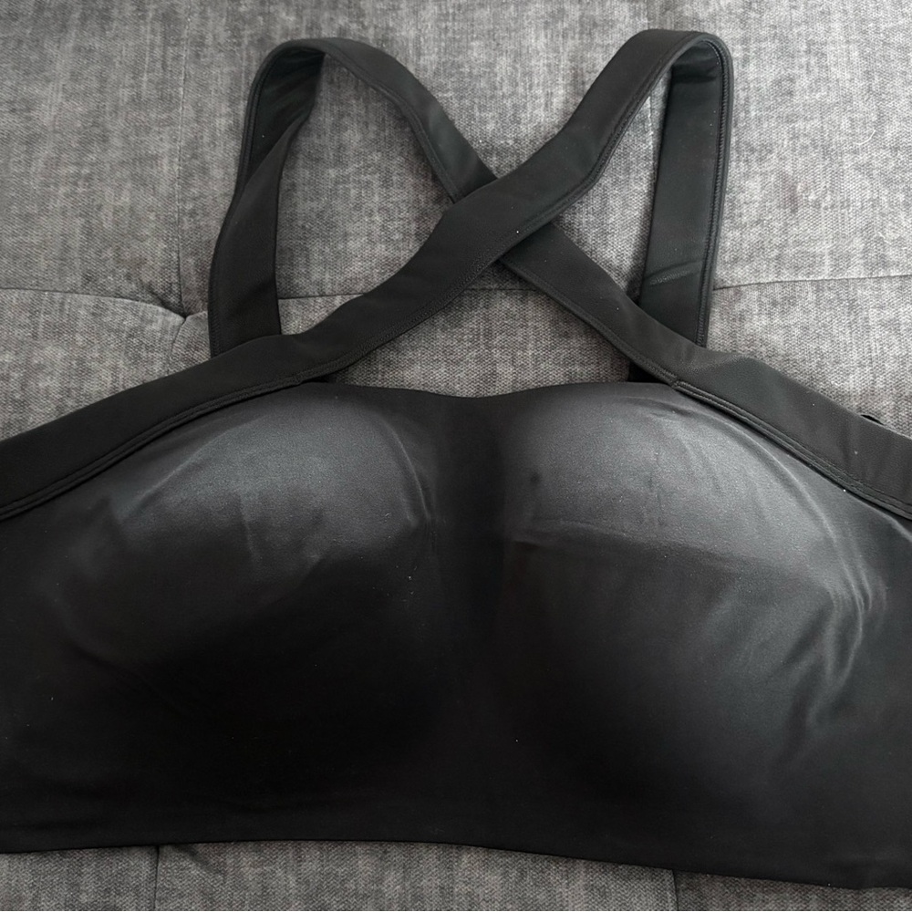 VSX Black Cross-Back Sports Bra, Size XXL